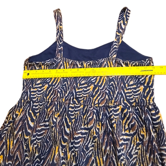 ANTHROPOLOGIE Brown Jamie Zebra Peplum Tank Top Women Size Large - Picture 3 of 7